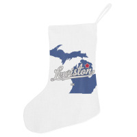 Lewiston Michigan Mi Map T Shirt Holiday Stocking | Artistshot