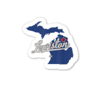 Lewiston Michigan Mi Map T Shirt Sticker | Artistshot