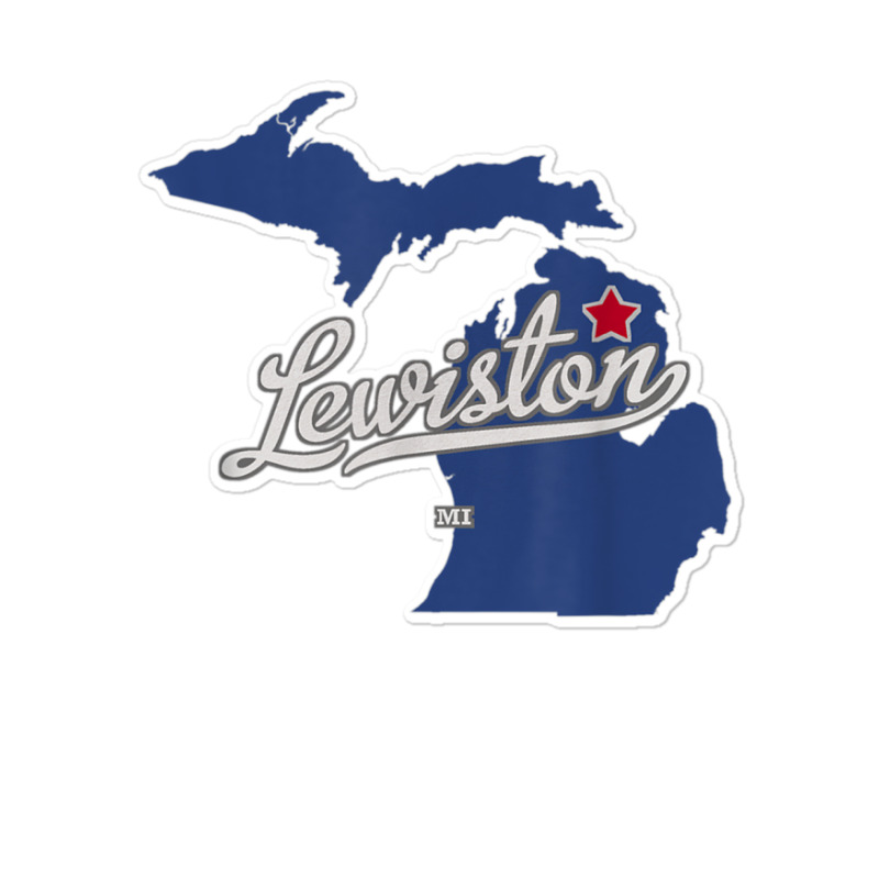 Lewiston Michigan Mi Map T Shirt Sticker | Artistshot