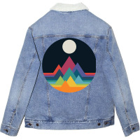 Whimsical Mountains Unisex Sherpa-lined Denim Jacket | Artistshot