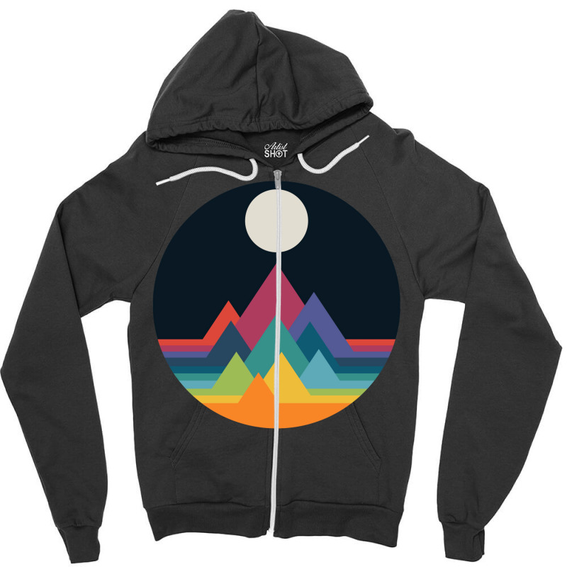 Whimsical Mountains Zipper Hoodie by hermesginderq | Artistshot