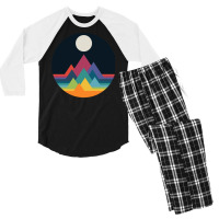 Whimsical Mountains Men's 3/4 Sleeve Pajama Set | Artistshot