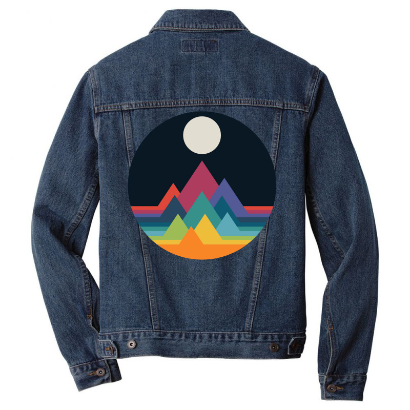 Whimsical Mountains Men Denim Jacket by hermesginderq | Artistshot