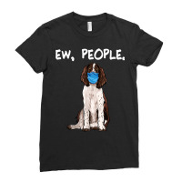 English Springer Spaniel Ew People Dog Wearing Fac Ladies Fitted T-shirt | Artistshot