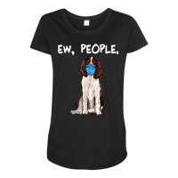 English Springer Spaniel Ew People Dog Wearing Fac Maternity Scoop Neck T-shirt | Artistshot