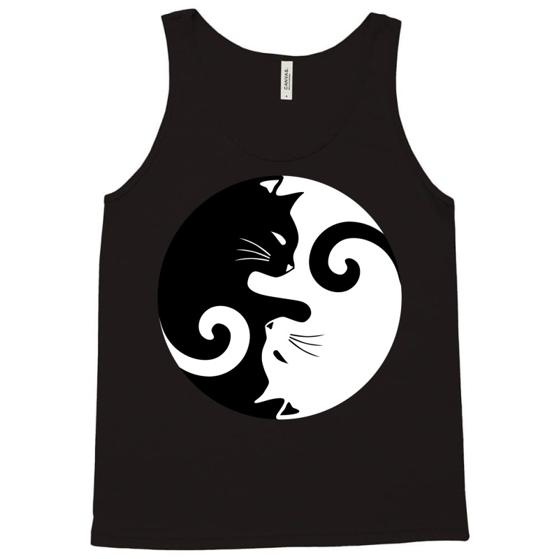 Ying Yang Cats   Black & White Tank Top by hermesginderq | Artistshot