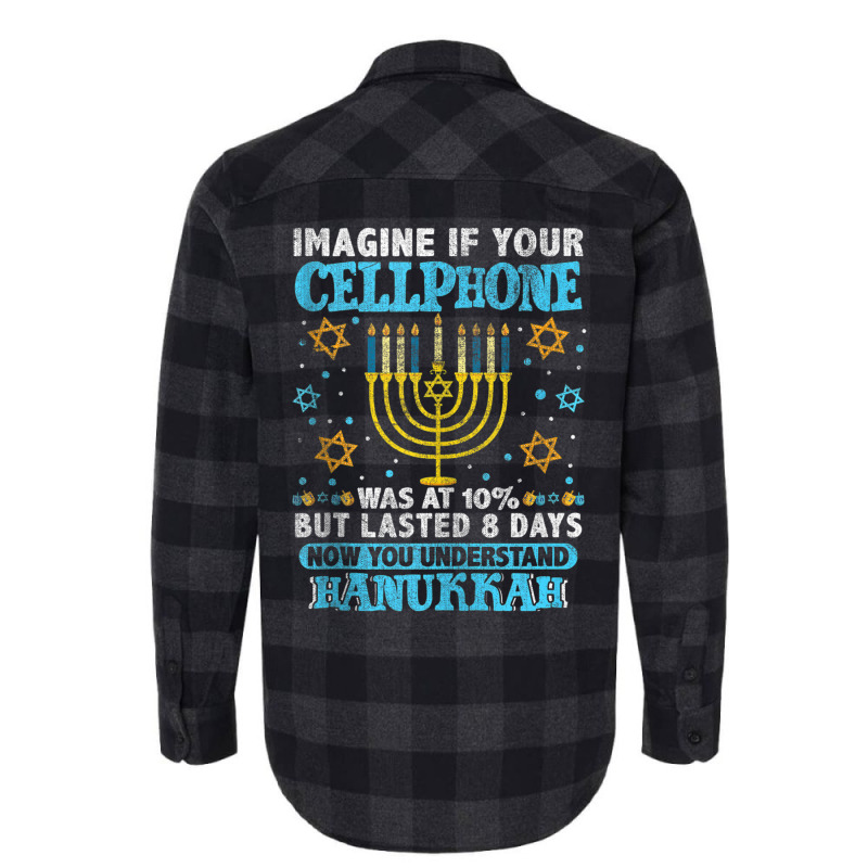 Funny Hanukkah Gifts Cellphone Chanukkah Jewish Xm Flannel Shirt | Artistshot