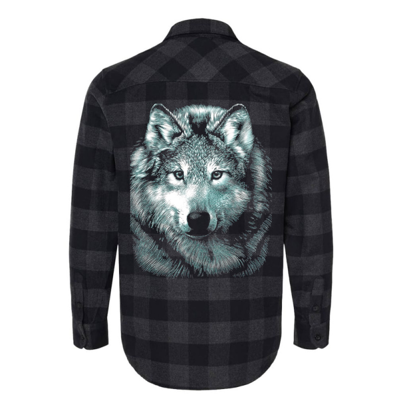 Wolf Face 1 Flannel Shirt by peickkerberk | Artistshot