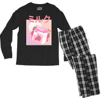 Japanese Aesthetics Kawaii Strawberry Milk Shake Men's Long Sleeve Pajama Set | Artistshot