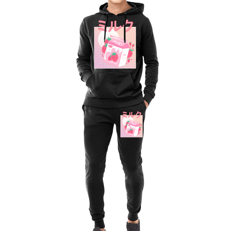 Japanese Aesthetics Kawaii Strawberry Milk Shake Hoodie & Jogger set by skempsenesew | Artistshot