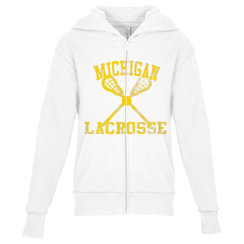 Michigan Lacrosse T Shirt Youth Zipper Hoodie | Artistshot