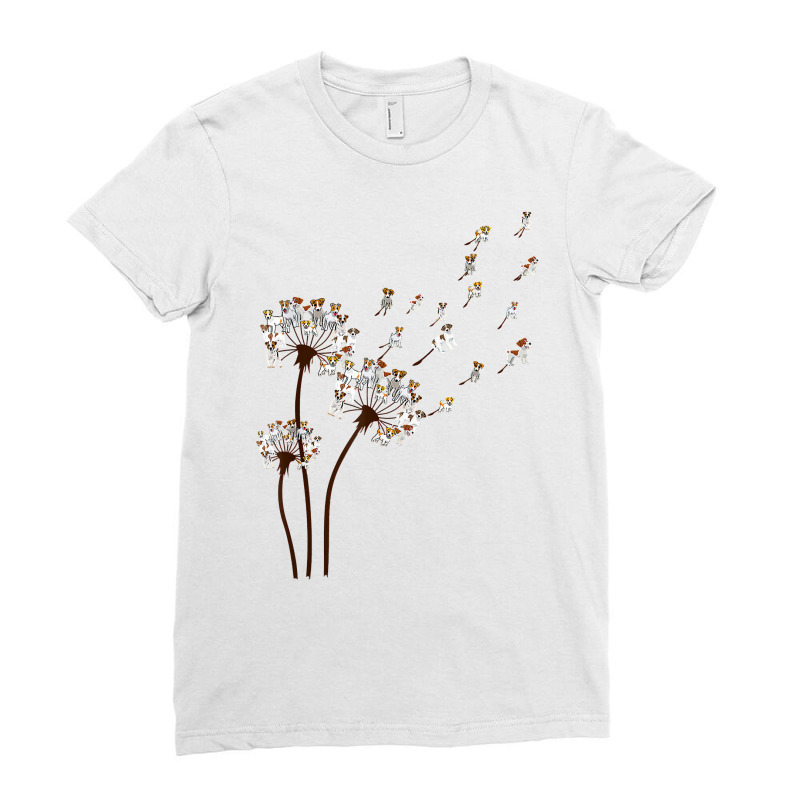 Jack Russell Terrier Dandelion Dog Lovers T Shirt Ladies Fitted T-Shirt by karynadreck | Artistshot