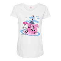 Valentine In Paris Maternity Scoop Neck T-shirt | Artistshot