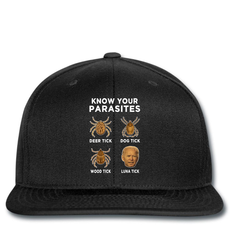 Know Your Parasites Funny Anti Joe Biden (on Back) Printed hat by scrabeck | Artistshot