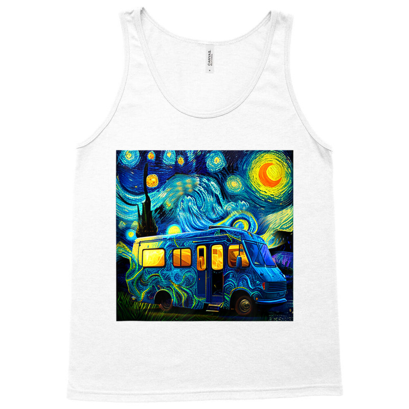 Caravan Camping Rv Trailer Van Starry Night Van Go Tank Top by wafaha | Artistshot