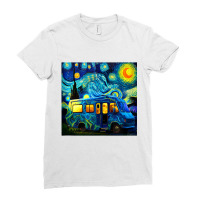 Caravan Camping Rv Trailer Van Starry Night Van Go Ladies Fitted T-shirt | Artistshot