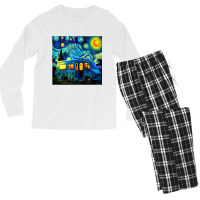 Caravan Camping Rv Trailer Van Starry Night Van Go Men's Long Sleeve Pajama Set | Artistshot