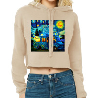 Caravan Camping Rv Trailer Van Starry Night Van Go Cropped Hoodie | Artistshot