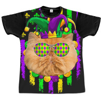 American Flag Mardi Gras Cute Persian Cat Lover Graphic T-shirt | Artistshot