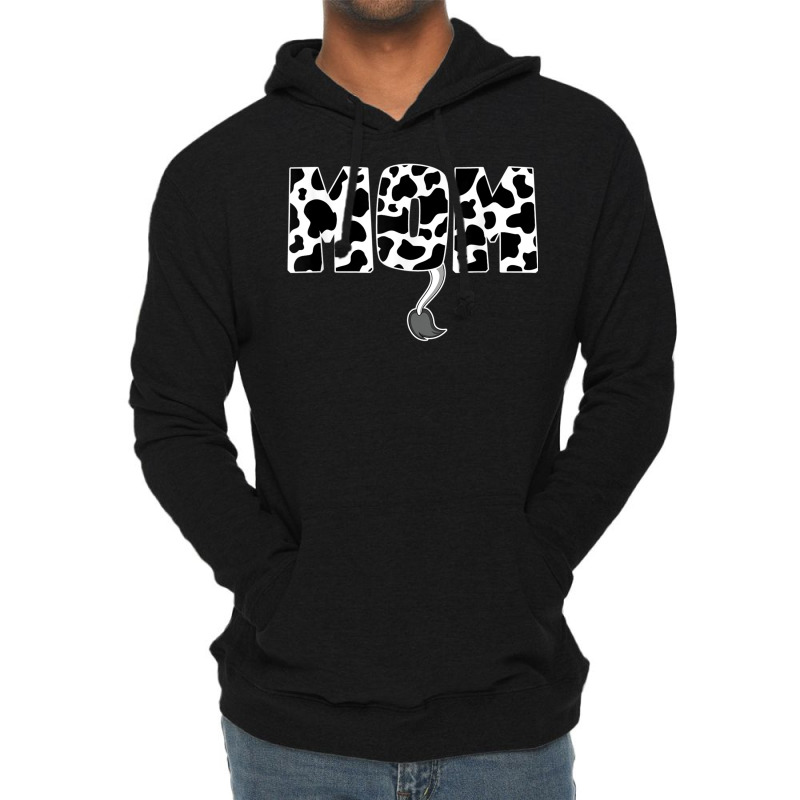 Mom Cow Print With Tail Cow Animal Print For Mom T Lightweight Hoodie | Artistshot