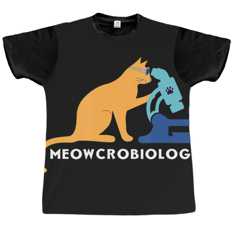 Microscope Bacteria Science Microbiology Cat Lover Graphic T-shirt | Artistshot