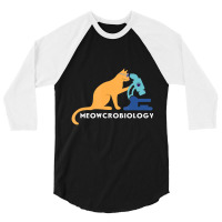 Microscope Bacteria Science Microbiology Cat Lover 3/4 Sleeve Shirt | Artistshot