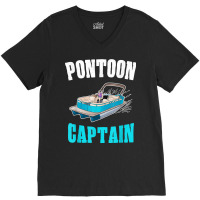 Mens Funny Boat Accessoires Pontoon Captains T Shi V-neck Tee | Artistshot