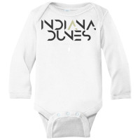 Indiana Dunes National Park Tonal Retro Vintage T Long Sleeve Baby Bodysuit | Artistshot