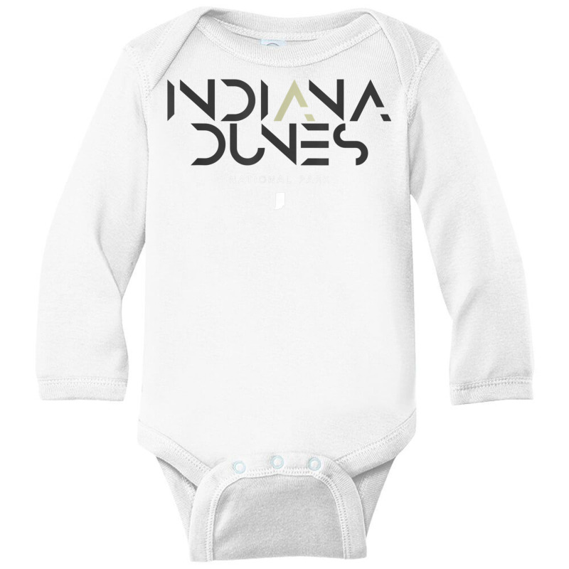 Indiana Dunes National Park Tonal Retro Vintage T Long Sleeve Baby Bodysuit by aiiluurosy | Artistshot