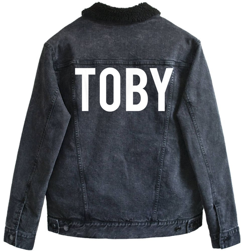 Toby T Shirt   Cool New Funny Name Fan Cheap Gift Unisex Sherpa-lined Denim Jacket | Artistshot