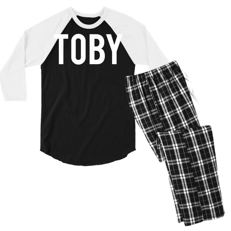 Toby T Shirt   Cool New Funny Name Fan Cheap Gift Men's 3/4 Sleeve Pajama Set | Artistshot