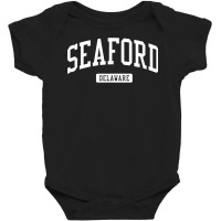 Seaford Delaware De Vintage Athletic Sports Design Baby Bodysuit | Artistshot