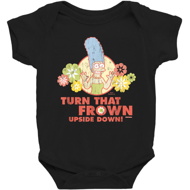 The Simpsons Marge Simpson Turn That Frown Upside Baby Bodysuit by imelde | Artistshot