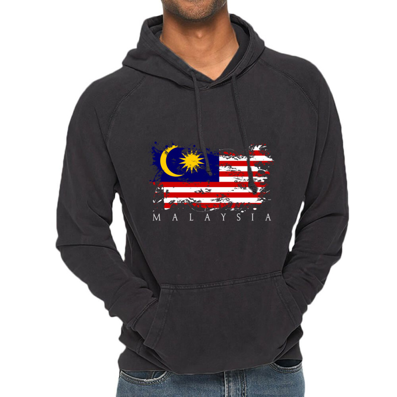 Malaysia Flag State Kuala Lumpur Nationality Pullo Vintage Hoodie by wafaha | Artistshot