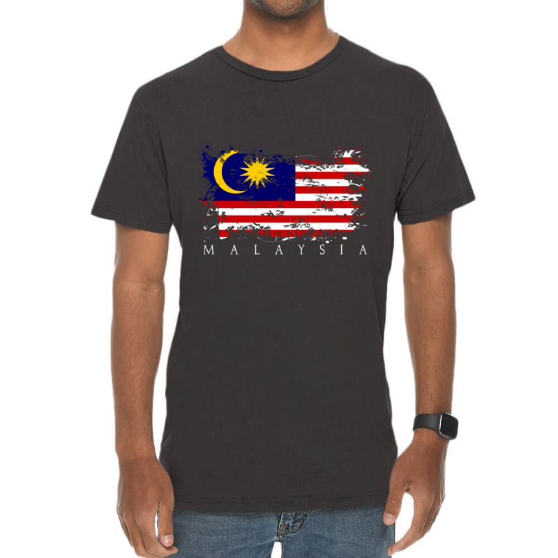 Malaysia Flag State Kuala Lumpur Nationality Pullo Vintage T-Shirt by wafaha | Artistshot