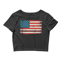 Dirt Track Racing American Flag Extreme Lover Crop Top | Artistshot