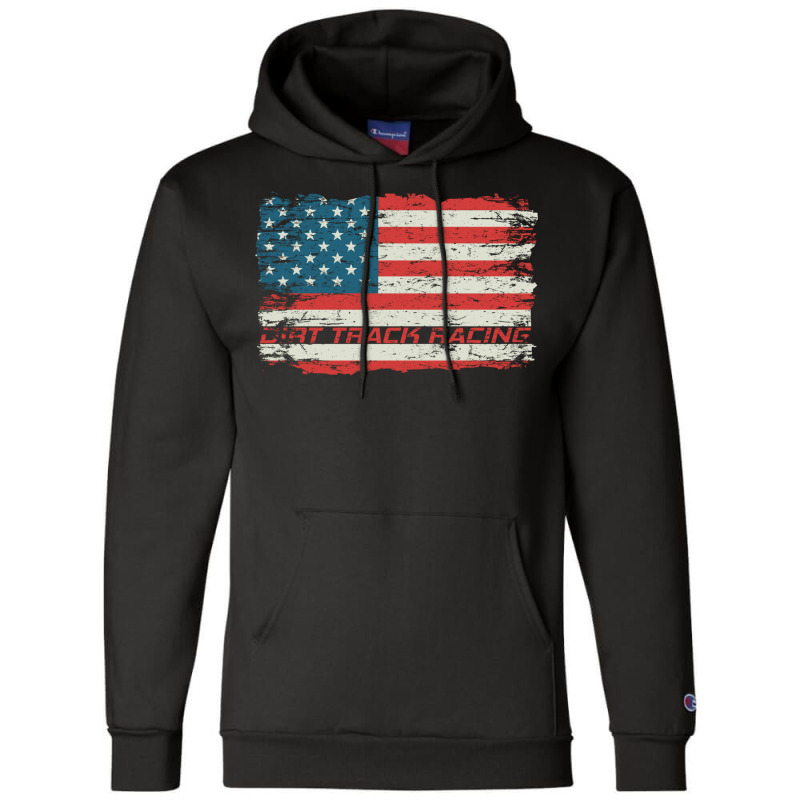 Dirt Track Racing American Flag Extreme Lover Champion Hoodie by SamsulArt | Artistshot