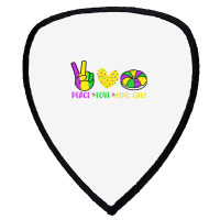 Peace Love King Cake Funny Mardi Gras Parade Carni Shield S Patch | Artistshot