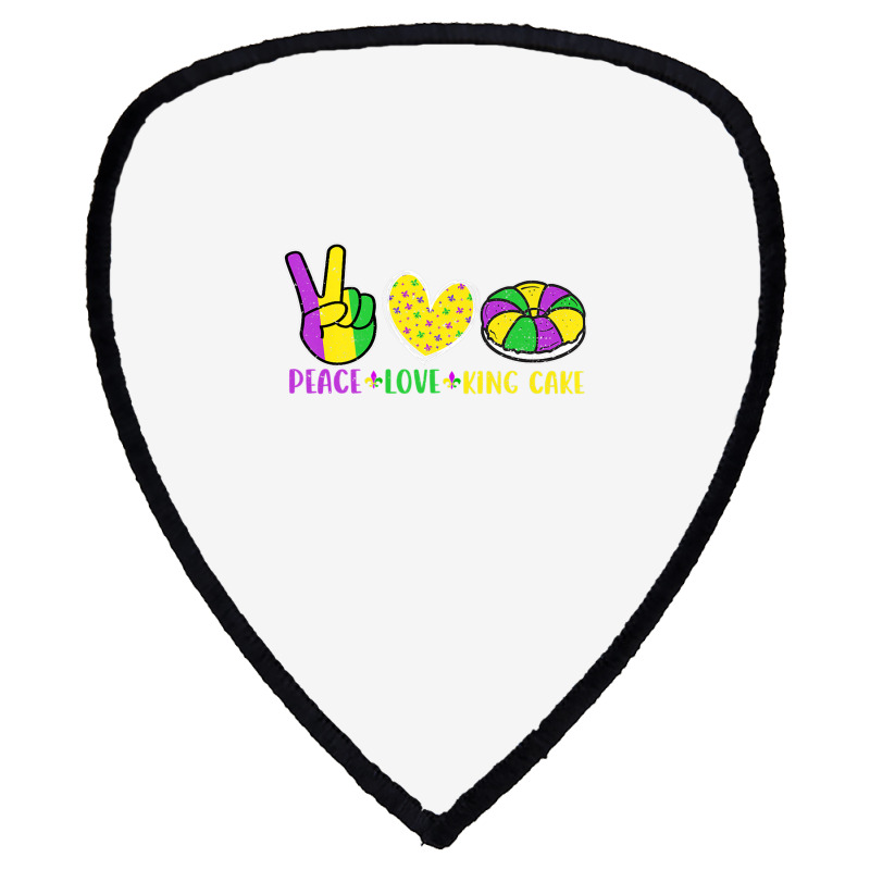 Peace Love King Cake Funny Mardi Gras Parade Carni Shield S Patch | Artistshot