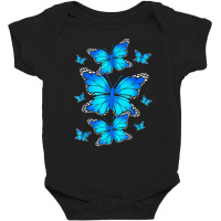 Majestic Butterfly   Blue Butterflies Morpho T Shi Baby Bodysuit | Artistshot