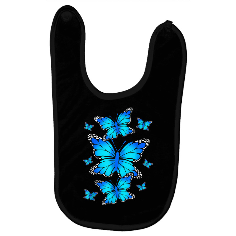 Majestic Butterfly   Blue Butterflies Morpho T Shi Baby Bibs by bettincam | Artistshot