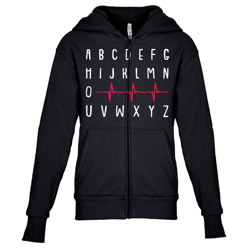 Pqrst Nurse Funny Ekg Registered Nursing Student R Youth Zipper Hoodie | Artistshot