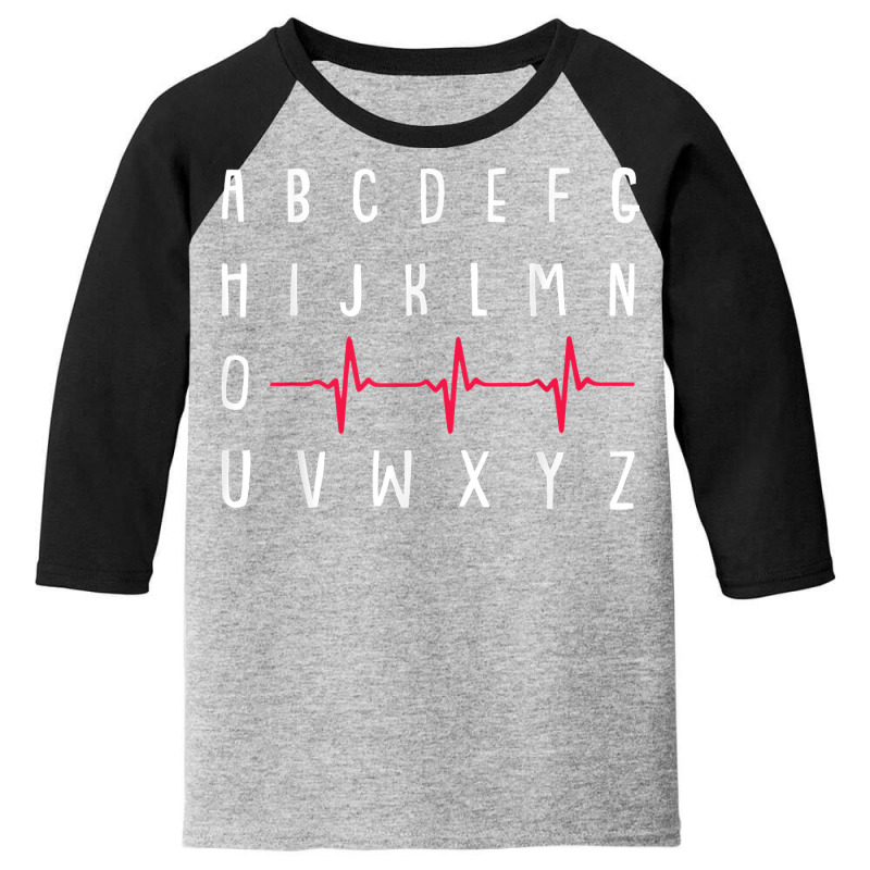 Pqrst Nurse Funny Ekg Registered Nursing Student R Youth 3/4 Sleeve | Artistshot