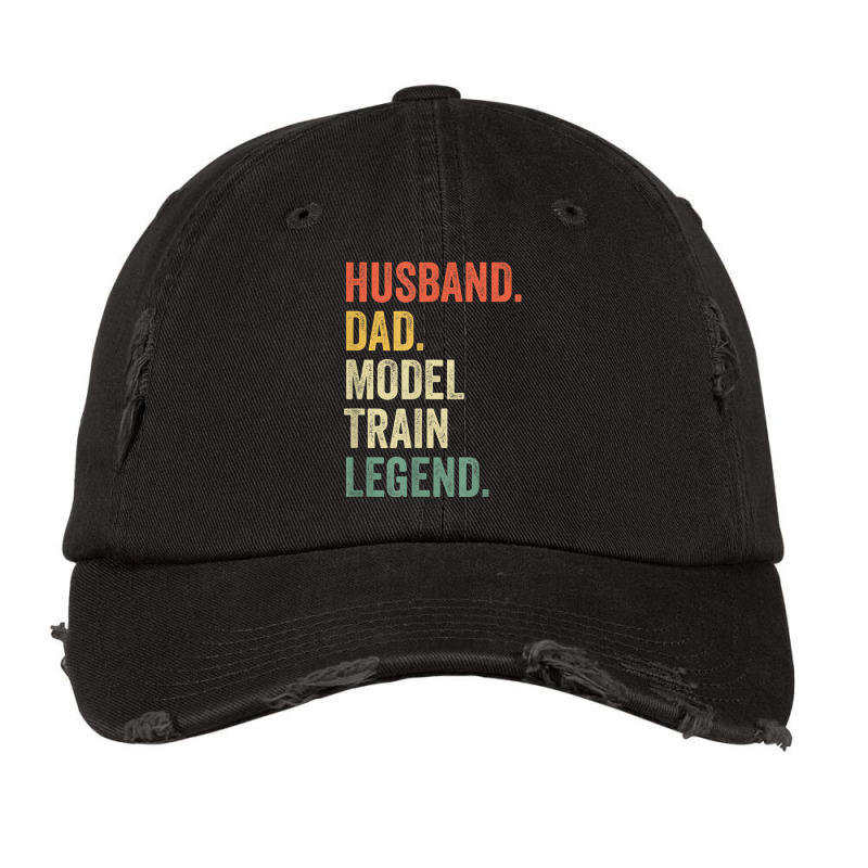 Mens Husband Dad Model Railroad Legend Train Condu Vintage Cap | Artistshot