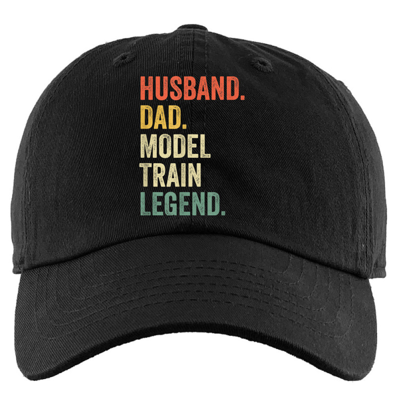 Mens Husband Dad Model Railroad Legend Train Condu Kids Cap | Artistshot