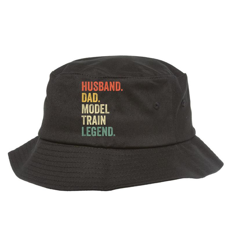 Mens Husband Dad Model Railroad Legend Train Condu Bucket Hat | Artistshot