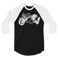 Distressed Vintage Sidecar Motorcycle Racing Motor 3/4 Sleeve Shirt | Artistshot