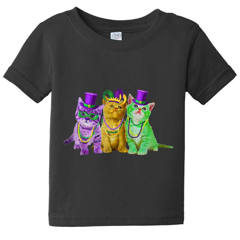 Kitten Cat Mask Beads Mardi Gras New Orleans Cat L Baby Tee by donellajeremykoa | Artistshot