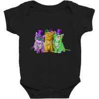 Kitten Cat Mask Beads Mardi Gras New Orleans Cat L Baby Bodysuit | Artistshot