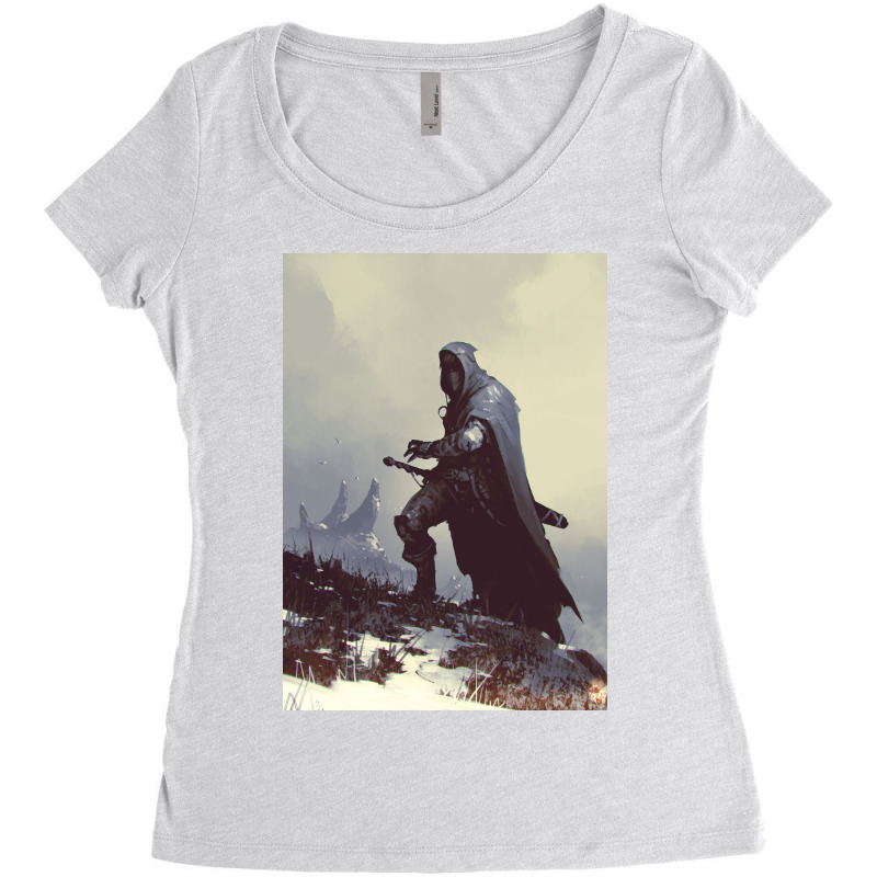 Warrior 3 Women's Triblend Scoop T-shirt by kalmahul | Artistshot